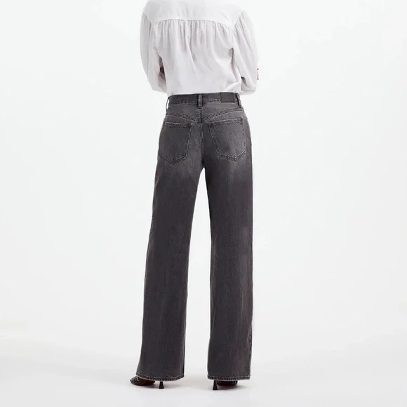 MADEWELL Petite Superwide Leg Jeans In Kingswood Wash - Picture 8 of 10